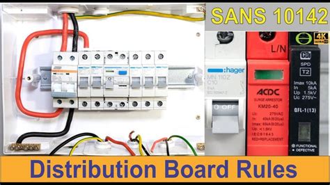 sans 10142 distribution board regulations